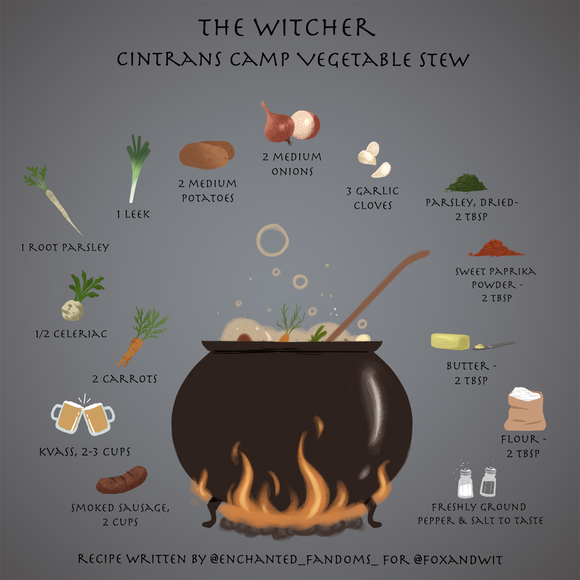 Bookish Recipe: The Witcher Cintrans Camp Vegetable stew