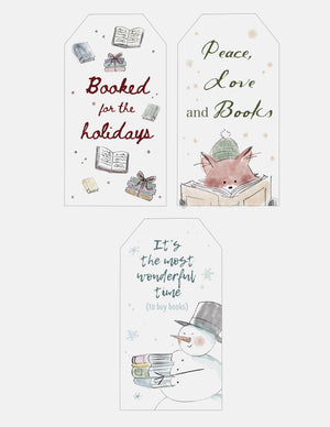 Free Printable Bookish Inspired Holiday Gift Tags