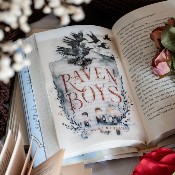 The Raven Boys book page overlay