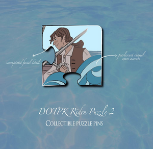 Collectable Fandom Puzzle Pin: Riden, Daughter of the Pirate King Puzzle 2 - foxandwit